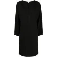 by malene birger robe mi-longue elvina à coutures verticales - noir