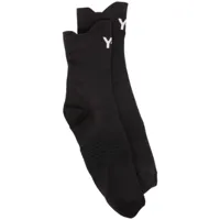 y-3 chaussettes à logo en intarsia - noir