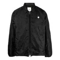oamc veste matelassée à patch logo - noir