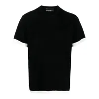 neil barrett t-shirt bicolore - noir