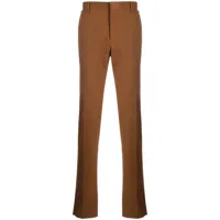 zegna pantalon chino stretch à coupe droite - marron