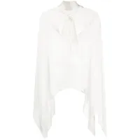 p.a.r.o.s.h. blouse en soie à col lavallière - blanc
