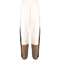 lacoste pantalon de jogging à logo brodé - blanc