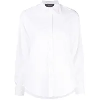 lorena antoniazzi chemise en coton à col pointu - blanc