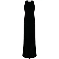 ralph lauren collection robe longue à design sans manches - noir