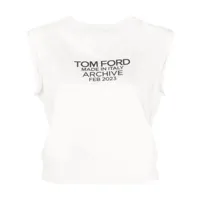 tom ford débardeur en coton à logo imprimé - blanc