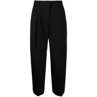 jil sander pantalon de tailleur à design plissé - noir