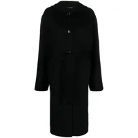 marni manteau boutonné à capuche - noir