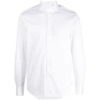 corneliani chemise en coton à col italien - blanc