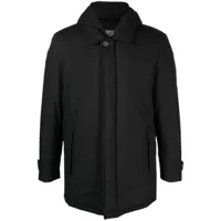 corneliani veste matelassée à design superposé - noir