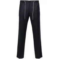 corneliani pantalon de costume à lien de resserrage - bleu