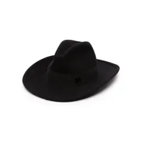 maison michel chapeau austin en feutre - noir
