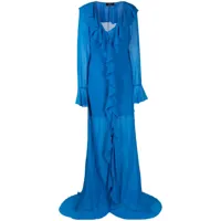 de la vali robe longue tangerine plissée - bleu