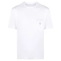 eleventy t-shirt en coton à logo brodé - blanc