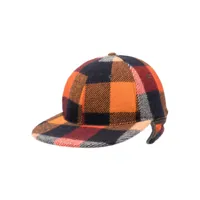 ralph lauren rrl casquette en laine à carreaux - orange