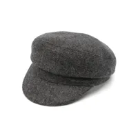 isabel marant casquette en coton à logo brodé - gris