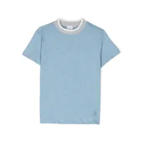eleventy kids t-shirt en coton à logo brodé - bleu