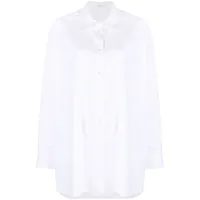 the row chemise en coton à manches longues - blanc