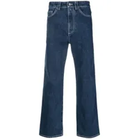 sunnei jean en coton à coupe droite - bleu