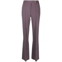 elisabetta franchi pantalon palazzo à design asymétrique - violet