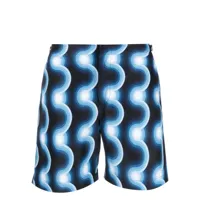 orlebar brown short de bain à imprimé abstrait - bleu