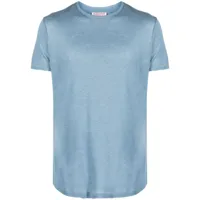 orlebar brown t-shirt ob-t lightweight linen/flax en lin léger - bleu
