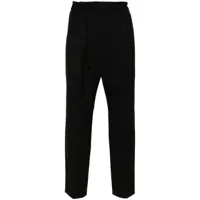 white mountaineering pantalon de jogging en coton à taille élastiquée - noir