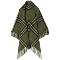 burberry cape en laine à motif vintage check - vert