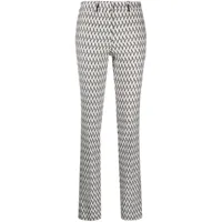 missoni pantalon de tailleur à motif zig-zag - blanc