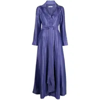 baruni robe longue kayra à taille ceinturée - violet