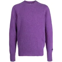 doppiaa pull en laine vierge à col rond - violet