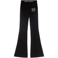 palm angels pantalon de jogging à logo hyper imprimé - noir