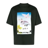 heron preston t-shirt en coton à imprimé graphique - vert