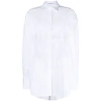 ermanno scervino chemise à empiècements en dentelle - blanc