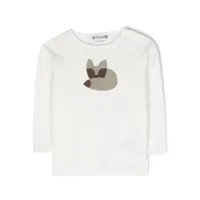 bonpoint t-shirt tahsin à imprimé renard - blanc