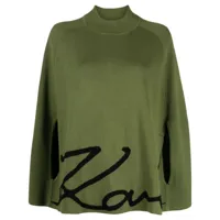 karl lagerfeld cape fine à motif karl signature - vert