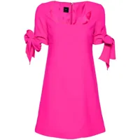 pinko robe courte à détail noué - rose