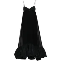 pinko robe longue à design superposé - noir
