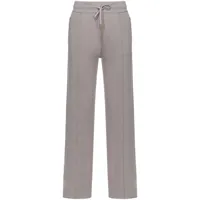 pinko pantalon droit à lien de resserrage - gris