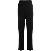 emporio armani pantalon droit à plis marqués - noir