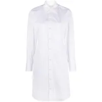 bottega veneta pre-owned robe-chemise en popeline - blanc