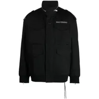 mastermind japan veste zippée à logo imprimé - noir