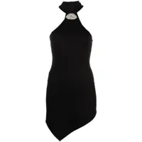david koma robe courte à design asymétrique - noir