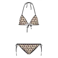 valentino garavani bikini à design noué - tons neutres