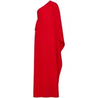 valentino garavani robe longue cady couture en soie - rouge