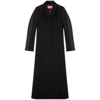 diesel manteau g-fine à simple boutonnage - noir