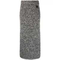 moncler jupe crayon en laine à coupe mi-longue - noir