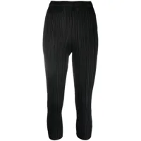pleats please issey miyake pantalon plissé à taille élastiquée - noir