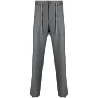 corneliani pantalon de costume à lien de resserrage - gris