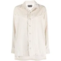 lorena antoniazzi chemise en velours côtelé à manches longues - blanc